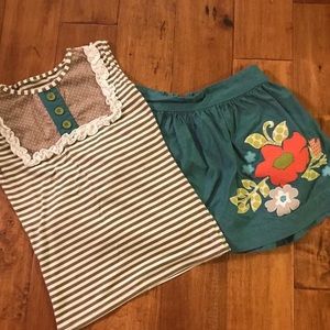 Persnickety Sleeveless Top and Matching Skirt